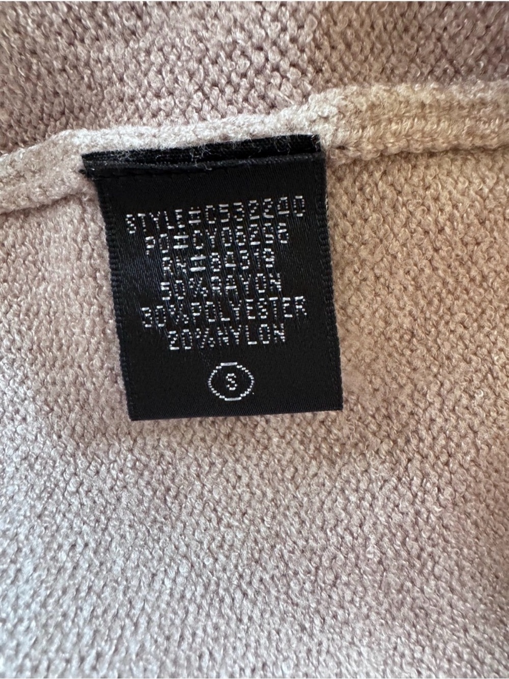 Cyrus Cable Knit Sleeveless Vest in Taupe Beige,Size Small - Picture 6 of 7